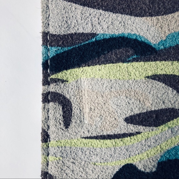 Liebeskind Berlin Lime Blue Gray Camo Zip Leather Pouch - Picture 7 of 8